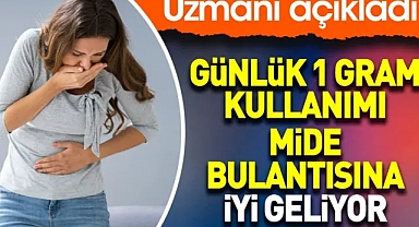 Uzmanı Açıkladı: Günlük 1 Gram Kullanımı Mide Bulantısına İyi Geliyor