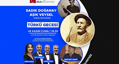 Zile 24 Kasım'da Türkülere Doyacak