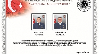 Kayseri'de şehit olan pilotların kimliği belli oldu