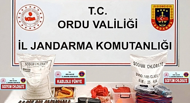 Ordu’da bir evde çok sayıda patlayıcı madde ele geçirildi