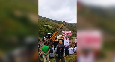 PERŞEMBE YAYLASINDA SONDAJ ÇALIŞMALARI TEKRAR BAŞLADI VATANDAŞ AYAĞA KALKTI 