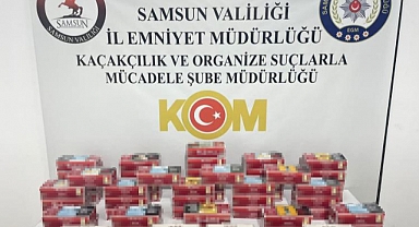 Samsun'da 11 bin 800 adet makaron ele geçirildi