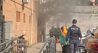 Adliye binası yanındaki trafoda yangın