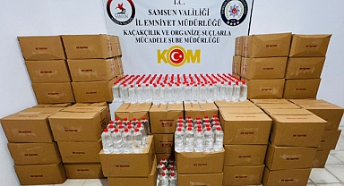 Samsun'da 3 bin litre etil alkol ele geçirildi
