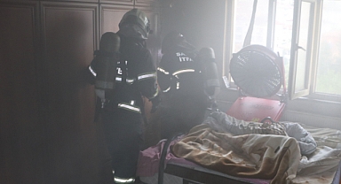 Samsun'da apartman dairesinde yangın