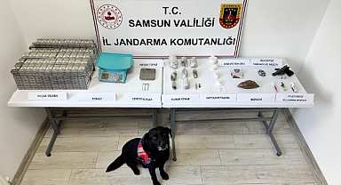 Samsun'da jandarma ekipleri çok sayıda uyuşturucu madde ele geçirdi