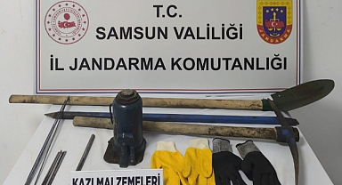 Samsun’da kaçak kazı yapan 3 kişi yakalandı