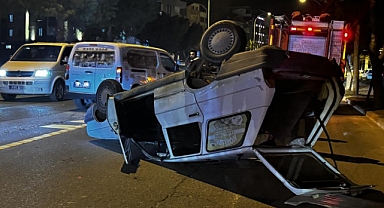 Arızalanan Otomobil Takla Attı, Sürücü Yara Almadan Kurtuldu