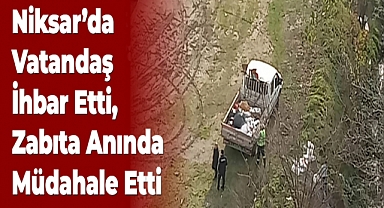 Niksar'da Vatandaş İhbar Etti, Zabıta Anında Müdahale Etti