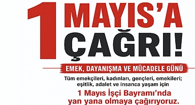 Niksar'da 1 Mayıs'a Davet