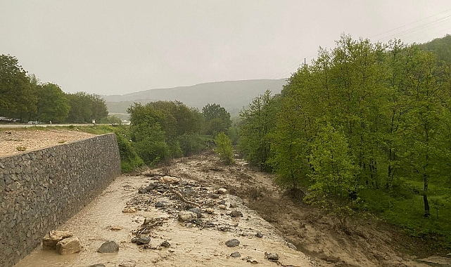Niksar’da Sağanak Yağış Derelerde Sele Dönüştü