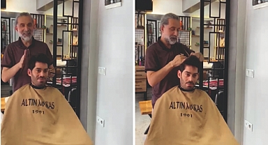 Niksar'da Kuaför Baba, Oğlunun Damat Tıraşını Kendisi Yaptı