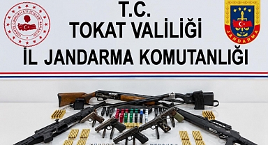 Tokat’ta Silah ve Mühimmat Ele Geçirildi