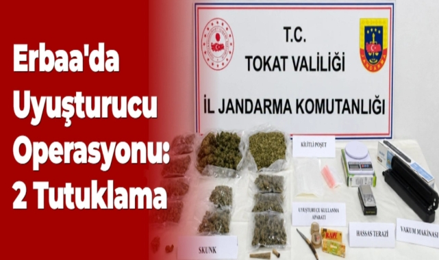 Erbaa`da Uyuşturucu Operasyonu: 2 Tutuklama