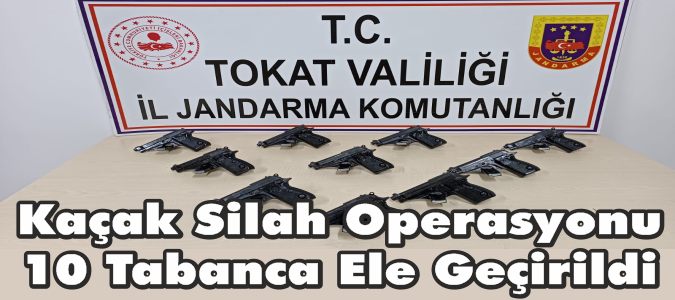 Kaçak Silah Operasyonu 10 Tabanca Ele Geçirildi