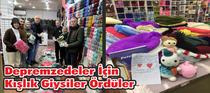Niksarlı Kadınlar Depremzedeler İçin Kışlık Giysiler Ördü